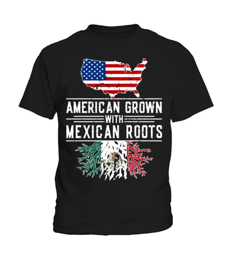 American Grown Mexican Roots Pride Mexico Kids T-Shirt