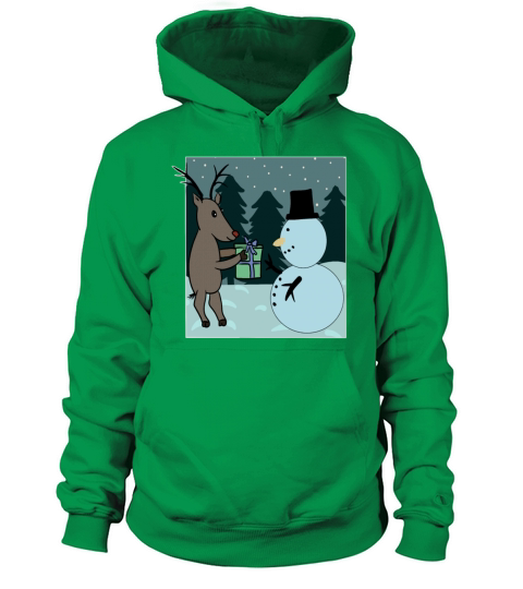 Christmas deer and snowman Women's Hoodie