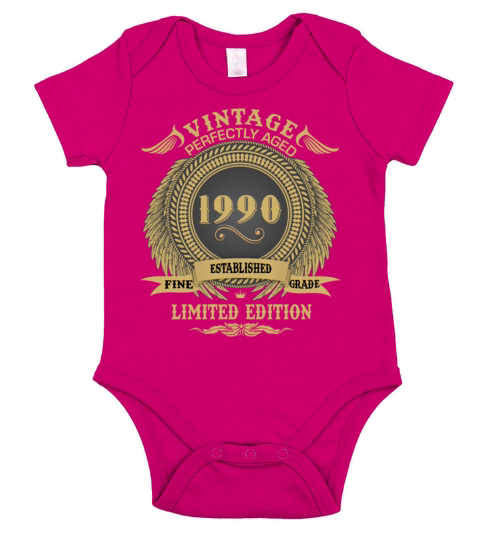 Vintage Perfectly Aged 1990 Limited Edition Short Sleeve Baby One-Piece