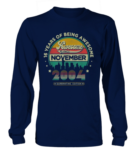 Vintage Born November 2004 16th Birthday Women's Long Sleeve