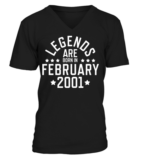 Legends are born February 2001 Men's V-Neck T-shirt