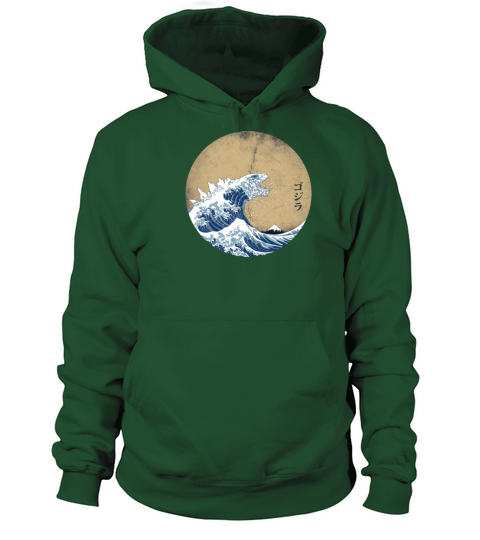 Hokusai Kaiju - Vintage version Women's Hoodie