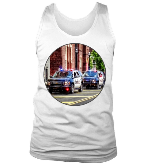 Line of Police Cars Tank Top Unisex