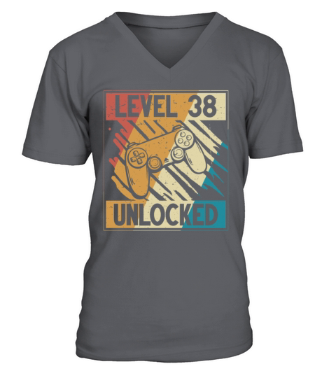 38th Birthday Gamer 38 Years Men's V-Neck T-shirt