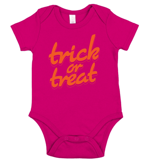 trick or treat happy halloween spooky vibes tshirt Short Sleeve Baby One-Piece