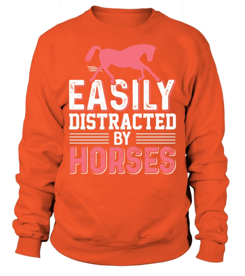 Horse Riding Easily Distracted By Horses Men's Sweatshirt