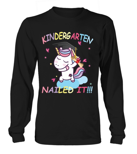 Dabbing Unicorn Kindergarten Nailed It Graduate Women's Long Sleeve