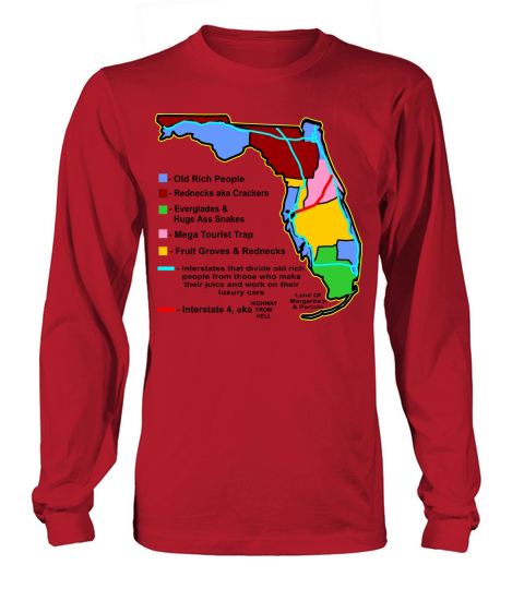 Funny Florida Map Women's Long Sleeve