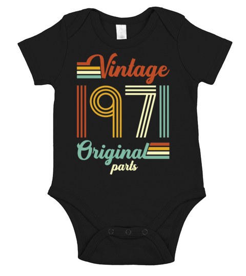 Vintage 1971 Original Short Sleeve Baby One-Piece