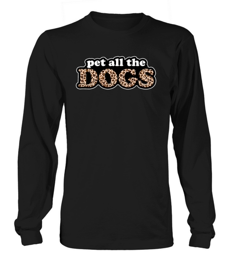 Pet All The Dogs Retro Leopard Print Women's Long Sleeve