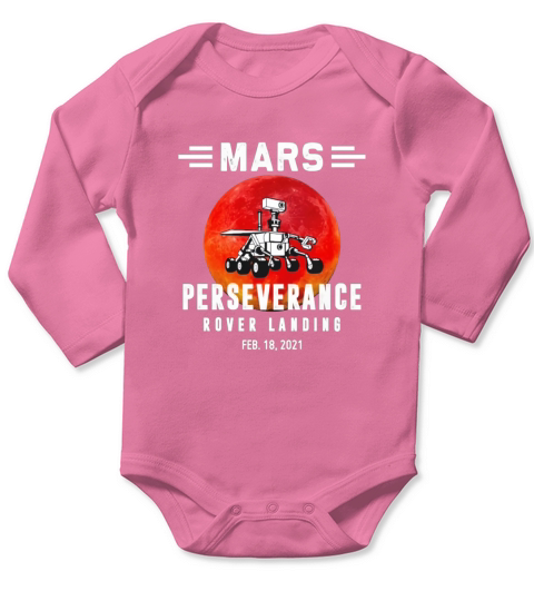 Perseverance Mars Rover Landing 2020 2021 Space Long Sleeve Baby One-Piece