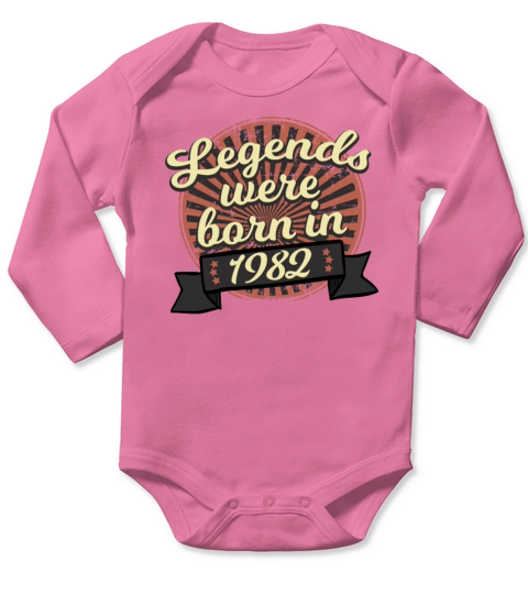 Year of birth 1982 Birthday present Long Sleeve Baby One-Piece