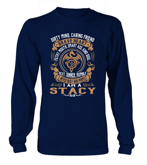STACY Brave Heart Dragon Name Shirts Long sleeved Unisex
