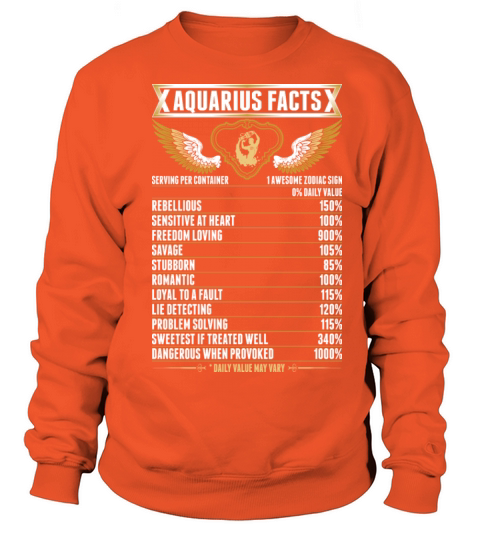 Aquarius Facts Tshirt Women's Sweatshirt