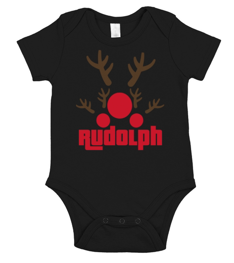 Rudolph Is My Homeboy funny tshirt Short Sleeve Baby One-Piece
