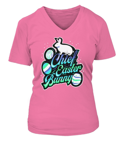 Chief Easter Bunny V-neck T-Shirt Woman