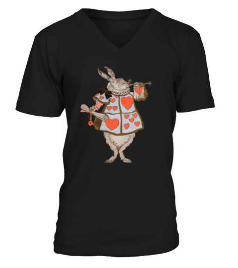 White Rabbit with Herald s Costume Design Men's V-Neck T-shirt