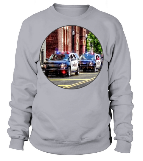 Line of Police Cars Sweatshirt Unisex