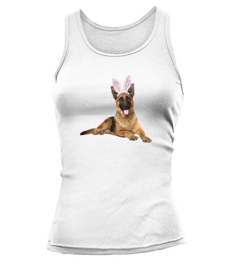 German Shepherd Wearing Easter Bunny Ears Dog Tank top Woman