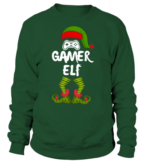 Gamer Elf Shirt Family Christmas Matching Women's Sweatshirt