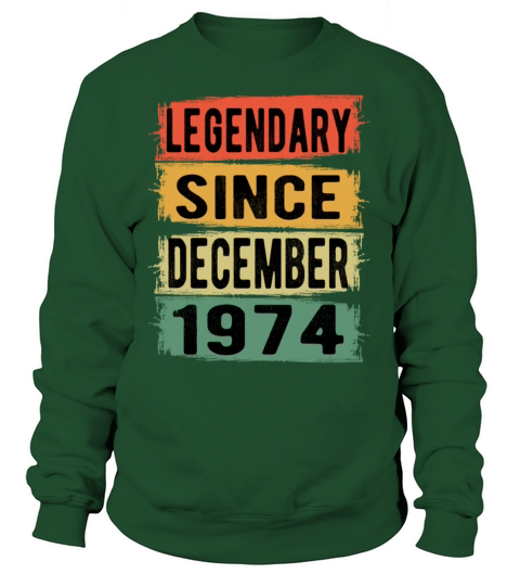 Birthday Retro Legendary December 1974 Women's Sweatshirt