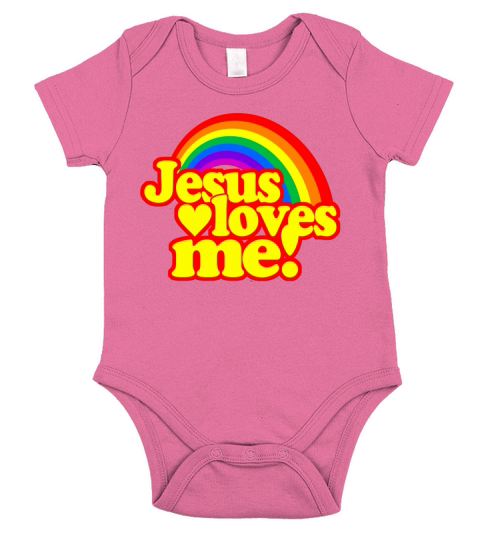 Jesus Loves Me Short Sleeve Baby One-Piece