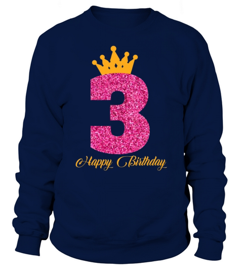 Happy Birthday Girly Princess Pink with Crown Women's Sweatshirt