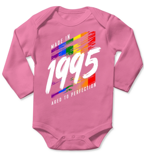 1995 Birthday LGBT Gay Pride Long Sleeve Baby One-Piece