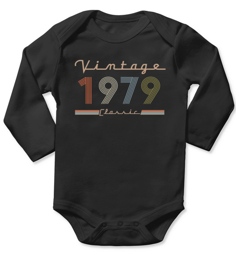 Vintage 1979 Classic Long Sleeve Baby One-Piece