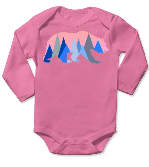 mountain bear Long Sleeve Baby One-Piece