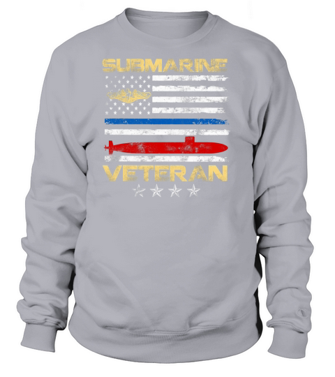Vintage Submarine Veteran American Flag Veterans Women's Sweatshirt
