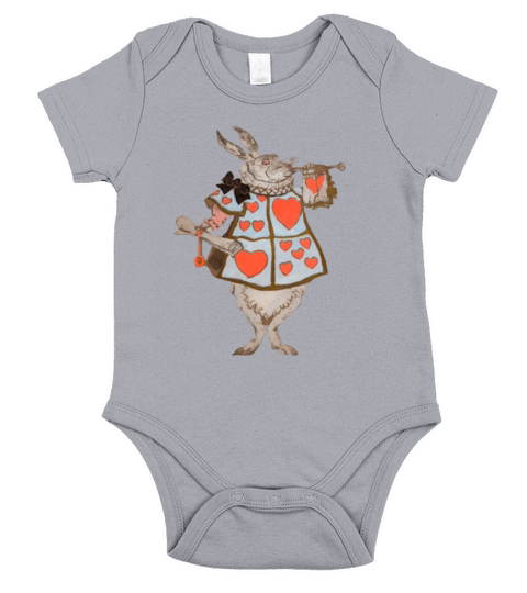 White Rabbit with Herald s Costume Design Short Sleeve Baby One-Piece