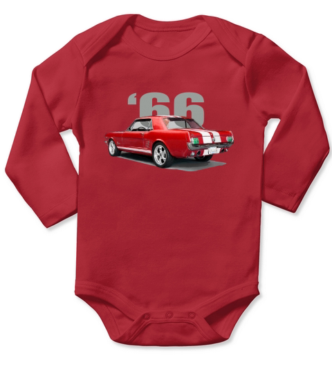 Mustang 1966 vintage Long Sleeve Baby One-Piece