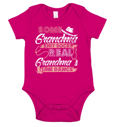 Line Dance Grandma - Funny Line Dancer Short Sleeve Baby One-Piece