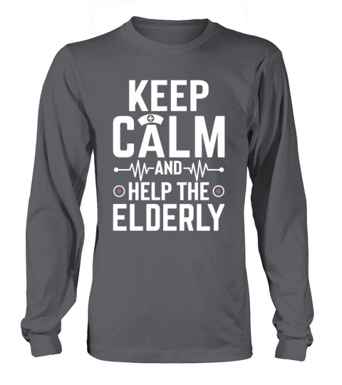 Stay calm and help the elderly seniors Men's Long Sleeve