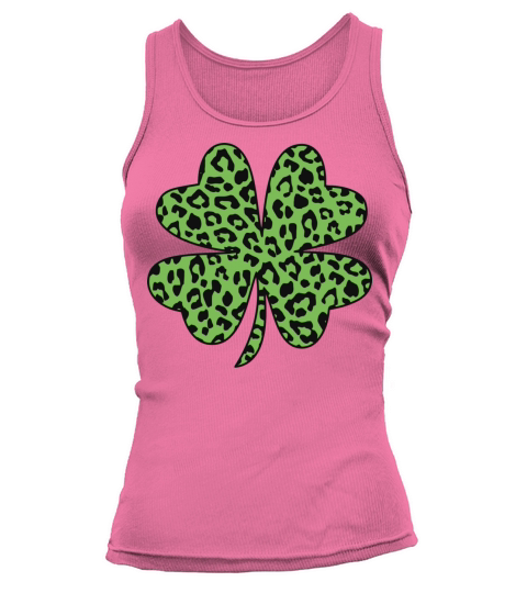 Cute Green Leopard Pattern Shamrock St Patricks Da Tank top Woman