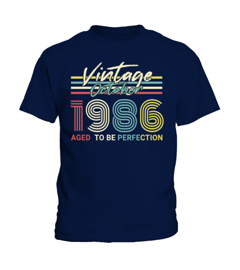 Born 1986 October Vintage Gift Idea Kids T-Shirt