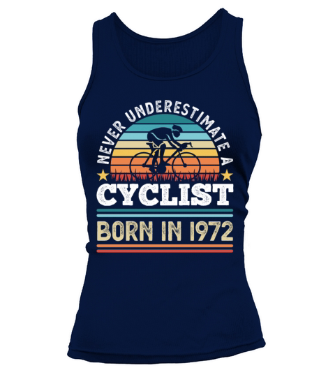 Cyclist born in 1972 50th Birthday Gift Cycling Tank top Woman