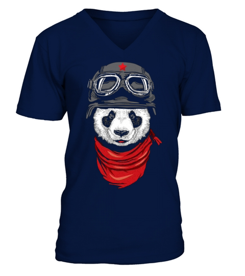 Touring Panda Men's V-Neck T-shirt