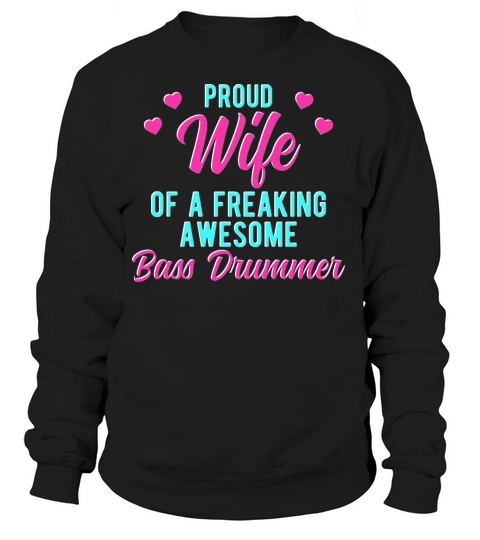 Funny Marching Drum Band Husband Gift For Bass Women's Sweatshirt