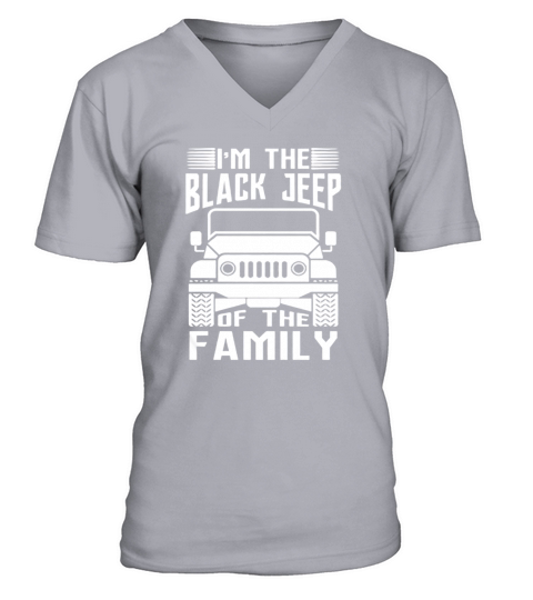 IM THE BLACK JEEP OF THE FAMILY V-Neck T-shirt