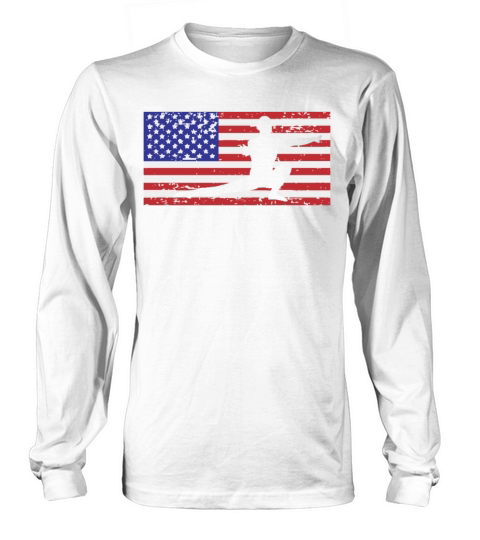 American Flag Vintage USA Flag Acrobatics Gymnast Long sleeved Unisex