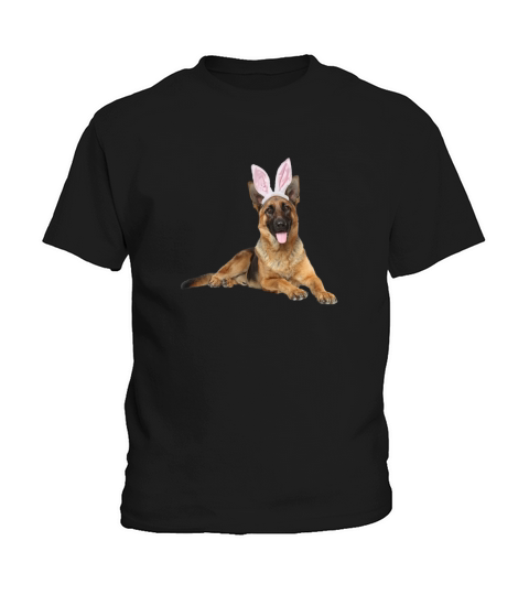 German Shepherd Wearing Easter Bunny Ears Dog Kids T-Shirt