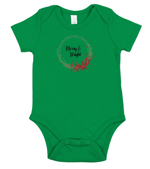 Merry Christmas Short Sleeve Baby One-Piece