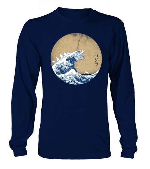 Hokusai Kaiju - Vintage version Women's Long Sleeve
