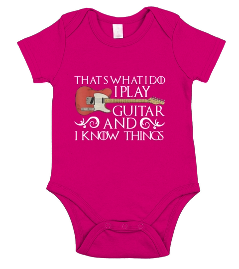I Do Play Guitar And I Know Things for guitarist Short Sleeve Baby One-Piece