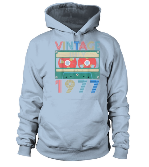 Retro Vintage July 1977 birthday Women's Hoodie