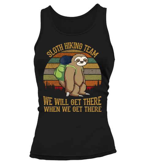 Sloth Hiking Team We Will Get There Funny Vintage Women's Tank Top