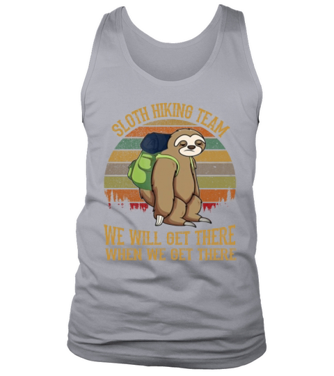 Sloth Hiking Team We Will Get There Funny Vintage Men's Tank Top