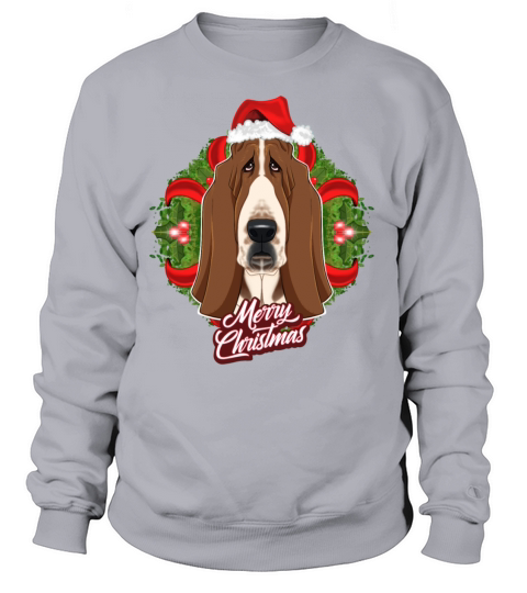 Basset Hound Lover I Merry Christmas Basset Hound Women's Sweatshirt